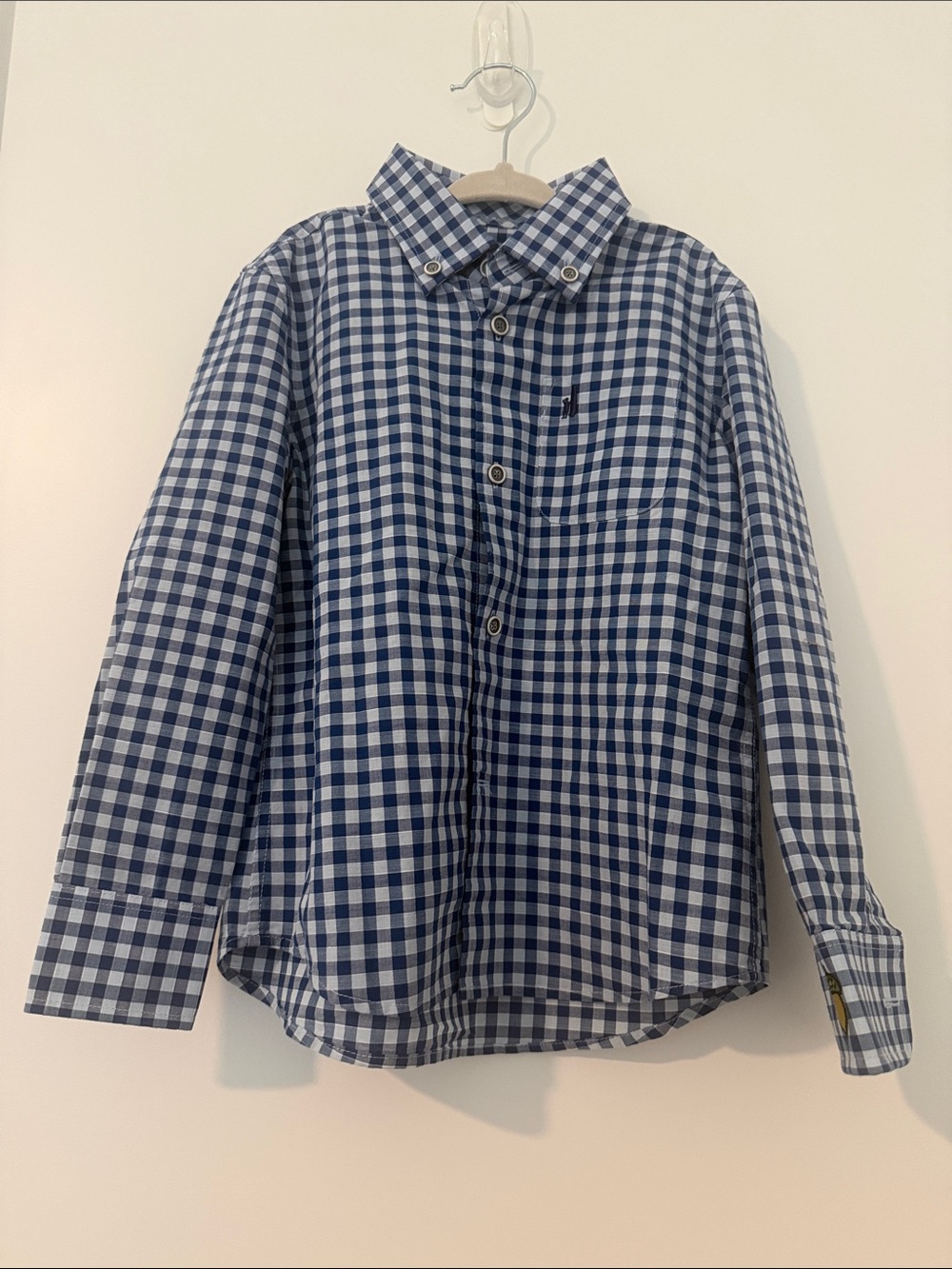 johnnie-O Blue & White Gingham Button-Down Shirt